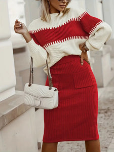 Casual Ribbed Two-piece Set